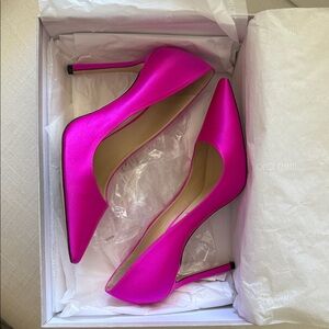 Jimmy Choo Satin Fuschia Pink Heels